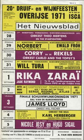 20e druif- en wijnfeesten Overijse 1971. Programma