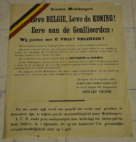 Bericht aan de bevolking i.v.m. de Geestelijkheden na de bevrijding