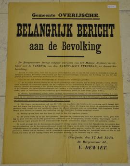 Bericht aan de bevolking i.v.m. de viering van de nationale feestdag