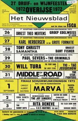 21ste druif- en wijnfeesten. Programma