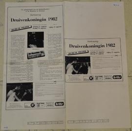 Deelnemingsformulier verkiezing druivenkoningin 1982