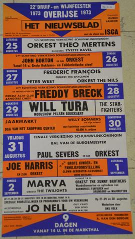 22e druif- en wijnfeesten 1973 te Overijse. Programma