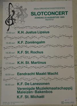 Slotconcert in de markthal, ter gelegenheid van de 34ste druivenoogstfeesten